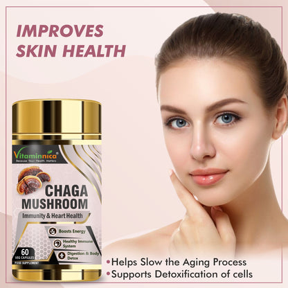 Vitaminnica Chaga Mushroom- 60 Capsules - Vitaminnica Healthcare