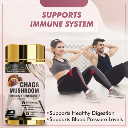 Vitaminnica Chaga Mushroom- 60 Capsules - Vitaminnica Healthcare