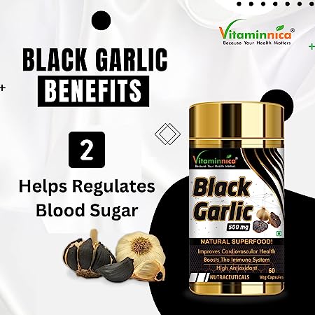 Black Garlic + Vita Vision Combo: Eye Health and Antioxidant Support - 120 Capsules - vitaminnicahealthcare