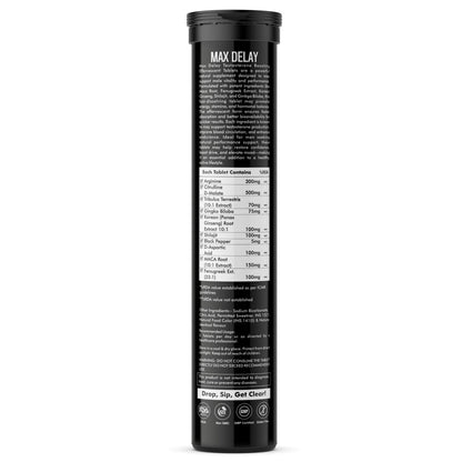 Vitaminnica Max Delay- 20 Effervescent Tablets- Buy 1 Get 2 Free | Natural Vitality, Performance & Endurance Booster for Men - Vitaminnica Healthcare