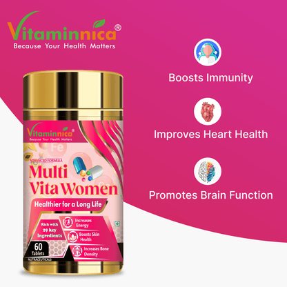 Vitaminnica Multi Vita Men & Women Combo Pack- 60 Tablets | Multivitamins for Overall Health & Immunity | - vitaminnicahealthcare