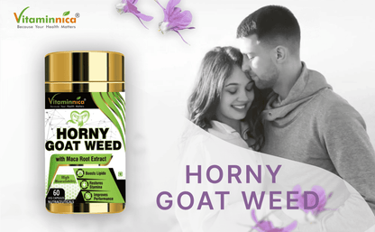Vitaminnica Horny Goat Weed with Maca Root Extract | Supports Strength, Stamina & Performance | 60 Capsules - vitaminnicahealthcare