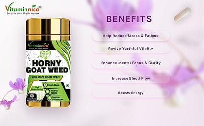 Multivita Men + Horny Goat Weed Combo: Male Performance and Libido Support - 120 Capsules - vitaminnicahealthcare