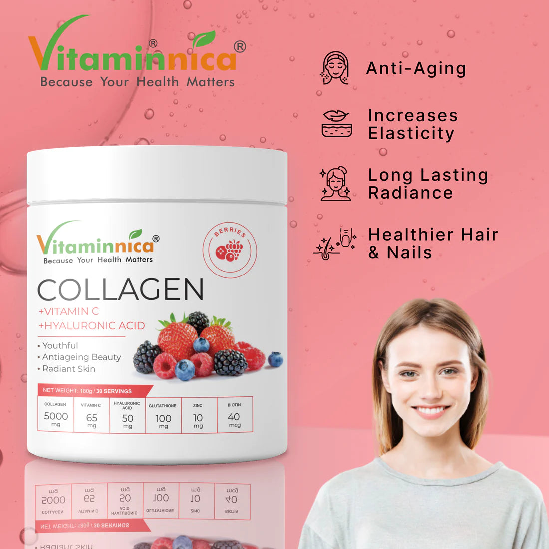 Multivita Women + Collagen Mix Berry Combo: Joint and Skin Health for Women - vitaminnicahealthcare