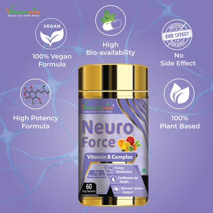 Biotin + Neuro Force Combo: Cognitive Function and Mental Focus - 120 Capsules - vitaminnicahealthcare