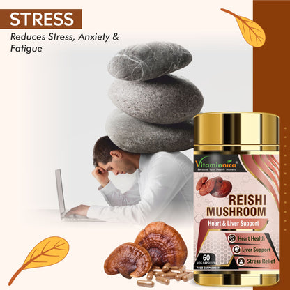Vitaminnica Reishi Mushroom- 60 Capsules - Vitaminnica Healthcare