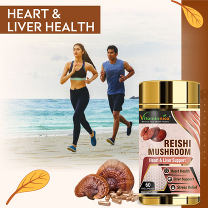 Vitaminnica Reishi Mushroom- 60 Capsules - Vitaminnica Healthcare
