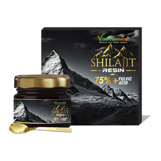Vitaminnica Shilajit Resin- Pure Organic Himalayan Shilajit with Trace Minerals & Fulvic Acid- 20gms - Vitaminnica Healthcare