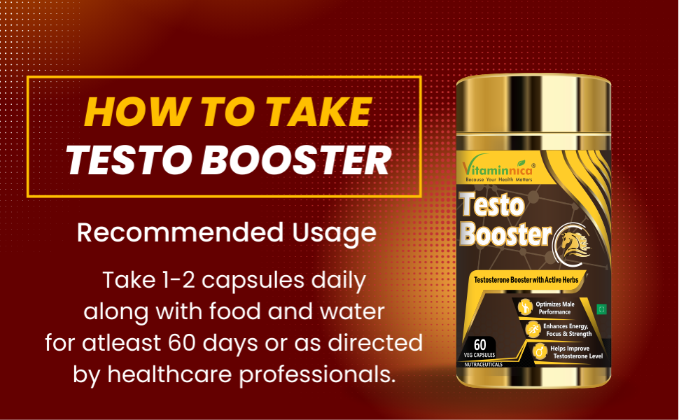 Vitaminnica Testo Booster- 60 Capsules - vitaminnicahealthcare