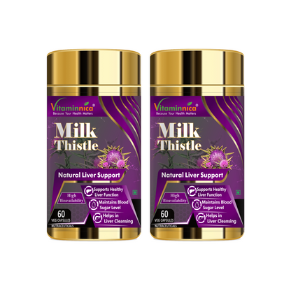 Thistle- Natural Vitaminnica Milk Liver Support and Cleansing - 60 Capsules - vitaminnicahealthcare