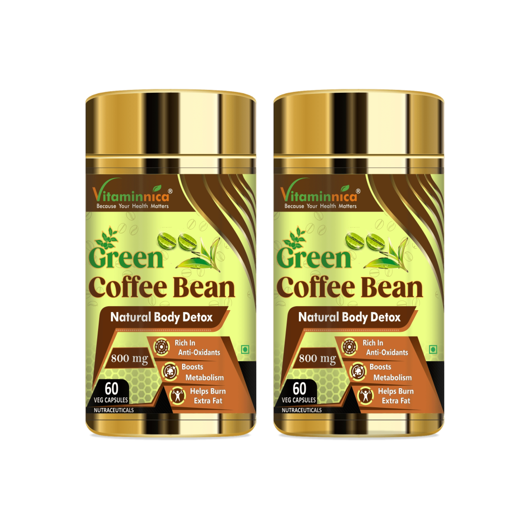 Vitaminnica Green Coffee Bean - Boosts Metabolism and Weight Loss- 60 Capsules - vitaminnicahealthcare