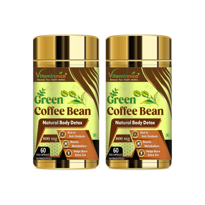 Vitaminnica Green Coffee Bean - Boosts Metabolism and Weight Loss- 60 Capsules - vitaminnicahealthcare