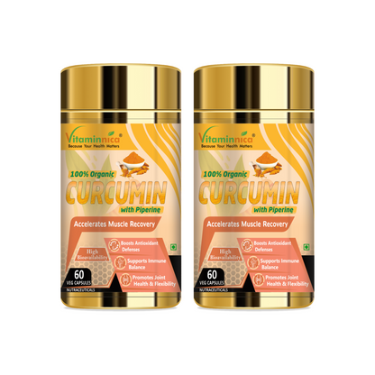 Vitaminnica Curcumin with Piperine - Better Immunity, Skin and Joint Health - 60 Capsules - vitaminnicahealthcare