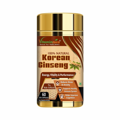 Vitaminnica Korean Ginseng-60 Capsules - vitaminnicahealthcare
