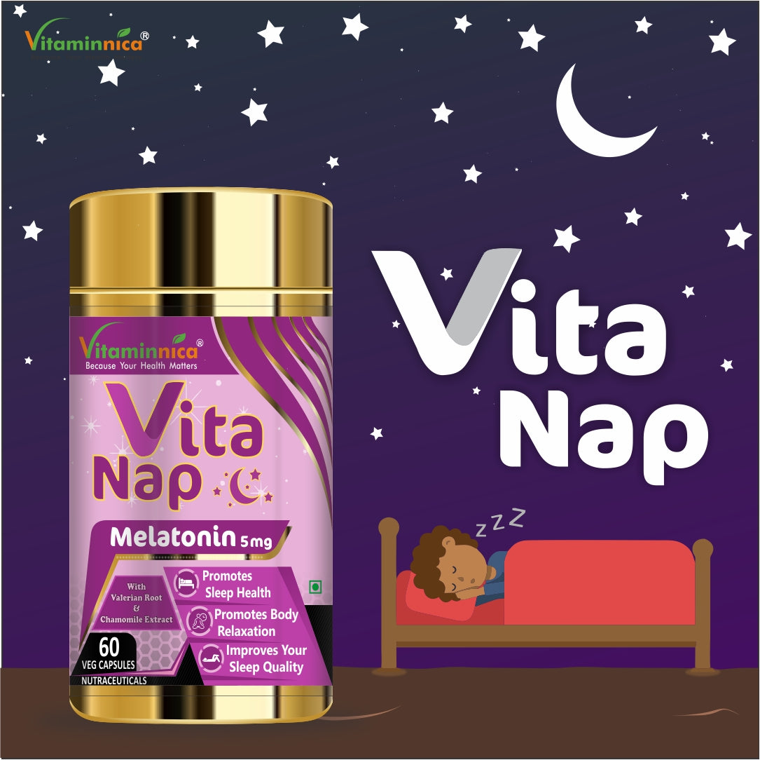 Vitaminnica Vita Nap Sleep Support-60 Capsules - vitaminnicahealthcare