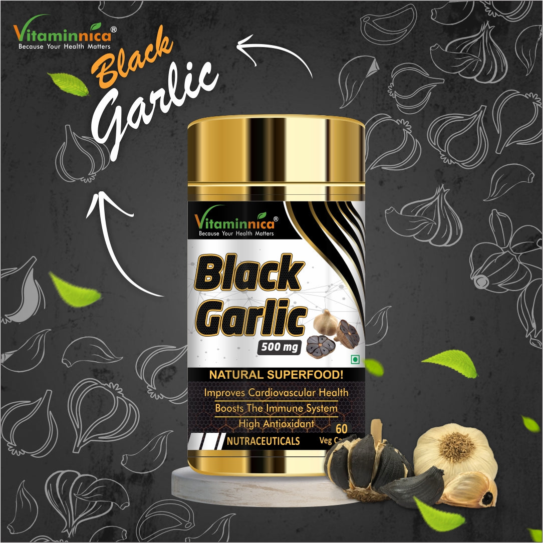Vitaminnica Black Garlic -60 Capsules - vitaminnicahealthcare
