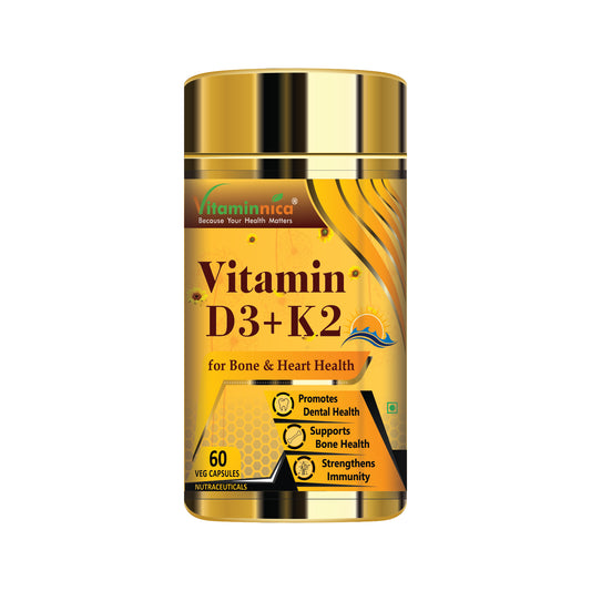 Vitaminnica Vitamin D3+K2- 60 Capsules - vitaminnicahealthcare