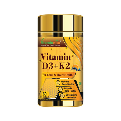Vitaminnica Vitamin D3+K2- 60 Capsules - vitaminnicahealthcare