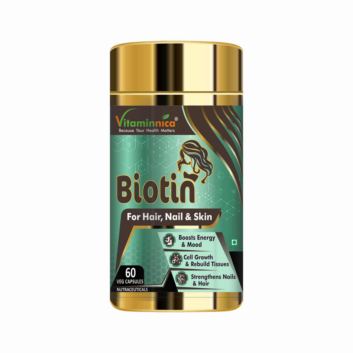 Vitaminnica Biotin-60 Capsules - vitaminnicahealthcare