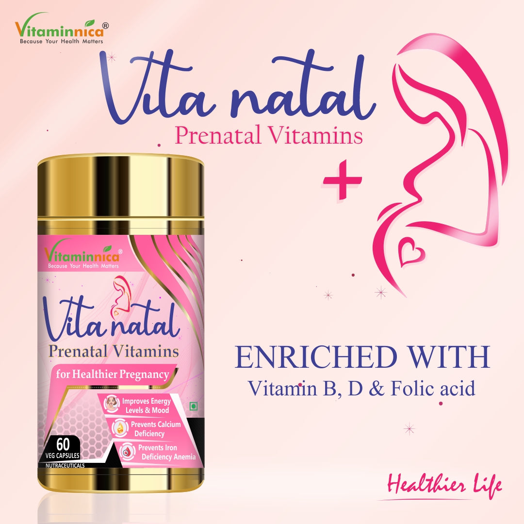 Vitaminnica Vita Natal Prenatal- 60 Capsules - vitaminnicahealthcare