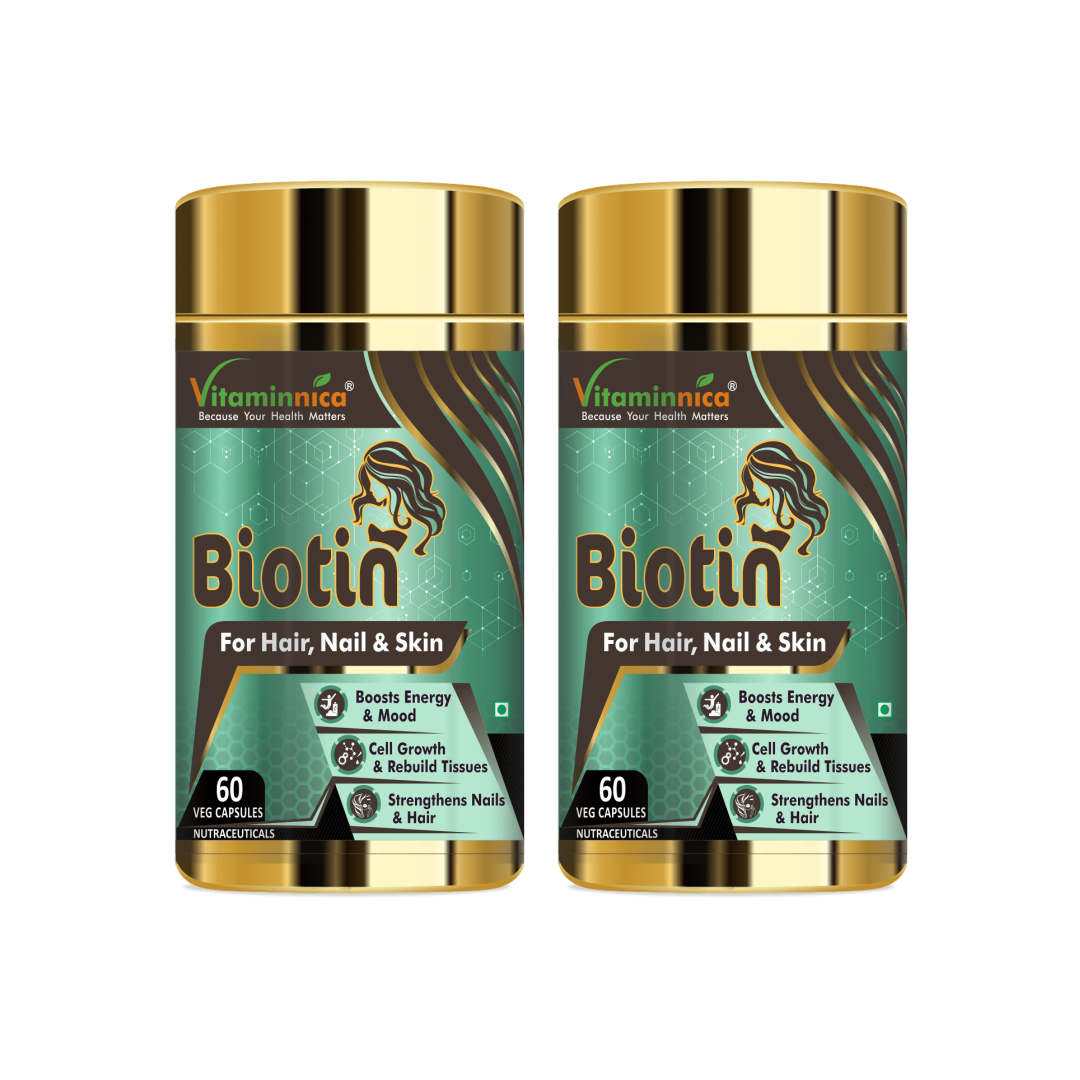 Vitaminnica Biotin - Better Hair, Skin and Nails - 60 Capsules - vitaminnicahealthcare