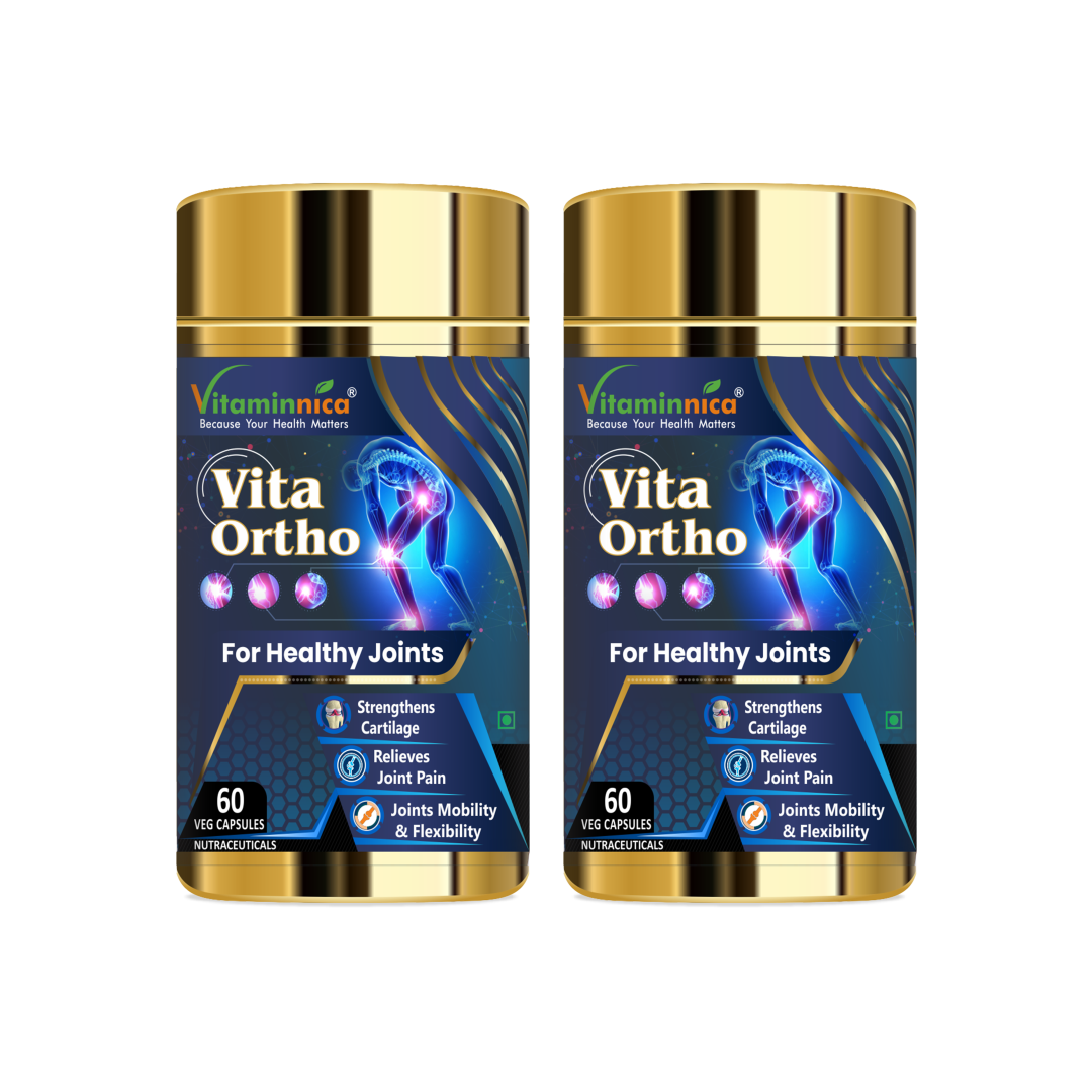 Vitaminnica Vita Ortho- Healthy Bones & Joints Supports Joint Flexibility & Mobility 60 Capsules - vitaminnicahealthcare
