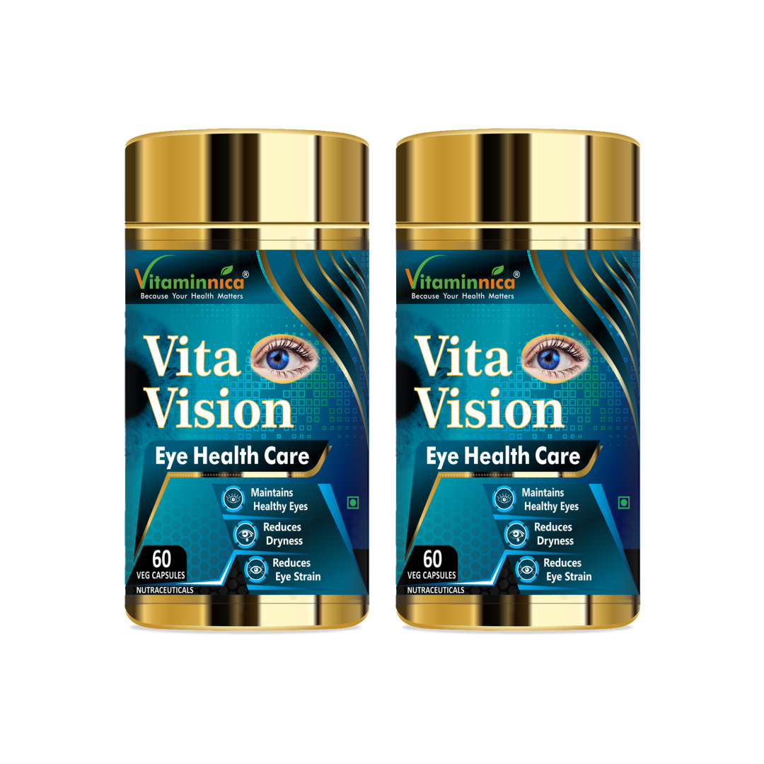 Vitaminnica Vita Vision - Maintain Healthy Eyes, Reduces Dryness & Eye Strain - 60 Capsules - vitaminnicahealthcare