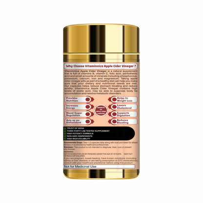 Vitaminnica Apple Cider Vinegar-60 Capsules - vitaminnicahealthcare