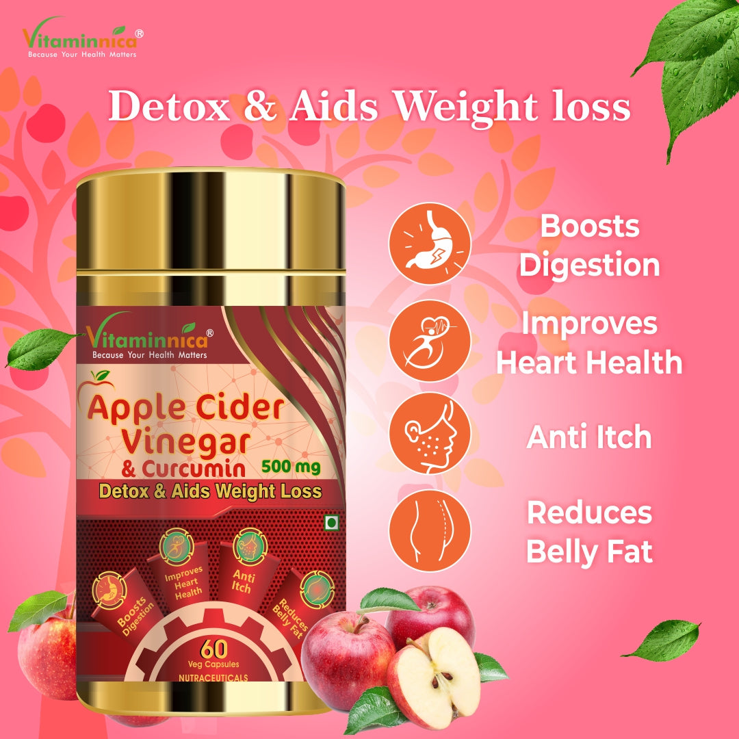 Vitaminnica Apple Cider Vinegar-60 Capsules - vitaminnicahealthcare