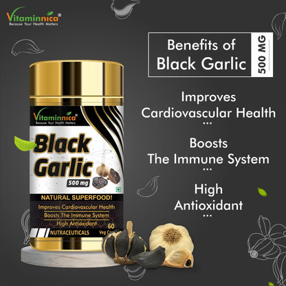 Vitaminnica Black Garlic -60 Capsules - vitaminnicahealthcare
