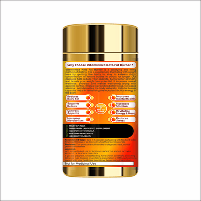 Vitaminnica Keto Fat Burner- 60 Capsules - vitaminnicahealthcare