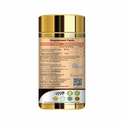 Vitaminnica Curcumin- 60 Capsules - vitaminnicahealthcare