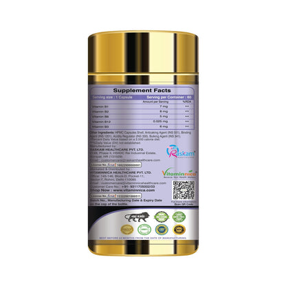 Vitaminnica Neuro Force Natural Brain Booster-60 Capsules - vitaminnicahealthcare