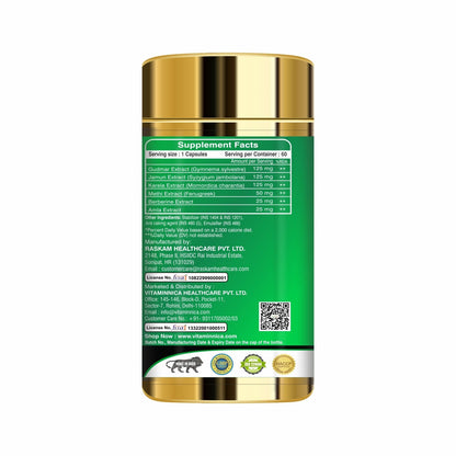 Vitaminnica Diabetic Support- 60 Capsules - vitaminnicahealthcare