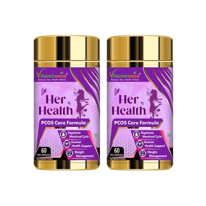 Vitaminnica Her Health PCOS Care- 60 Capsules - vitaminnicahealthcare