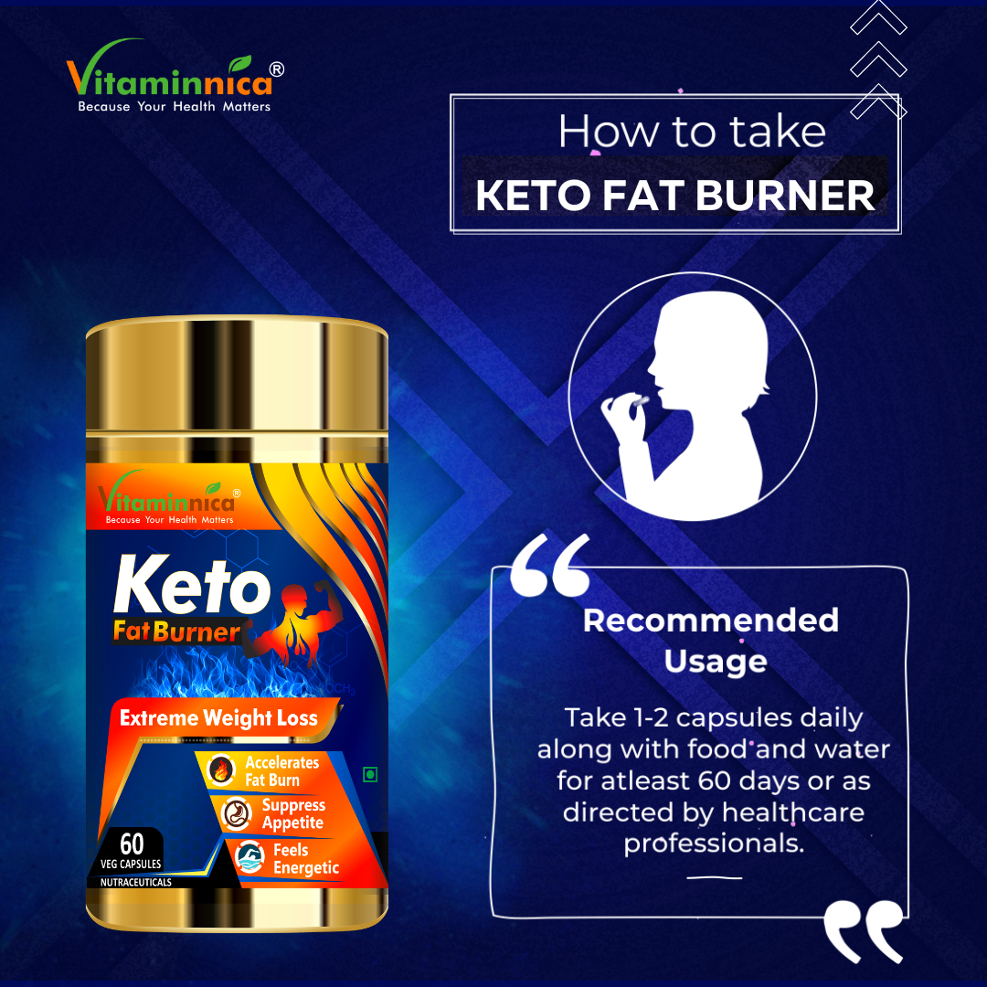 Vitaminnica Keto Fat Burner- 60 Capsules - vitaminnicahealthcare