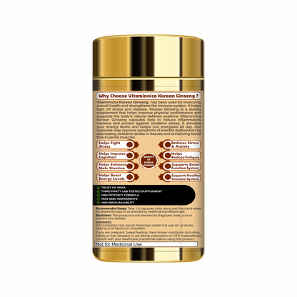Vitaminnica Korean Ginseng-60 Capsules - vitaminnicahealthcare
