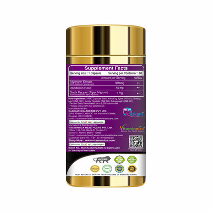 Vitaminnica Milk Thistle Natural Liver Support-60 Capsules - vitaminnicahealthcare