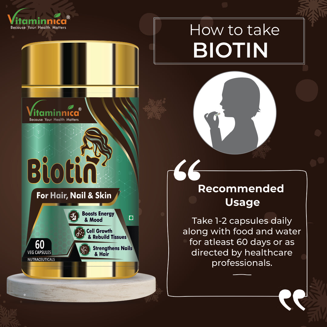 Vitaminnica Biotin-60 Capsules - vitaminnicahealthcare