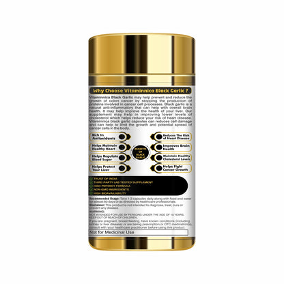 Vitaminnica Black Garlic -60 Capsules - vitaminnicahealthcare