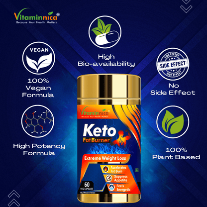 Vitaminnica Keto Fat Burner- 60 Capsules - vitaminnicahealthcare