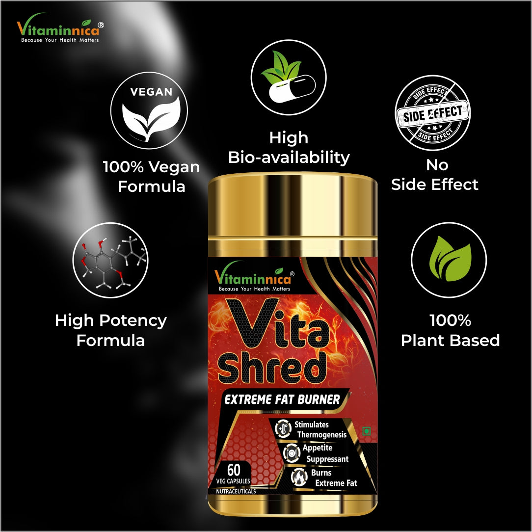 Vitaminnica VITA SHRED Extreme Fat Burner- 60 Capsules - vitaminnicahealthcare