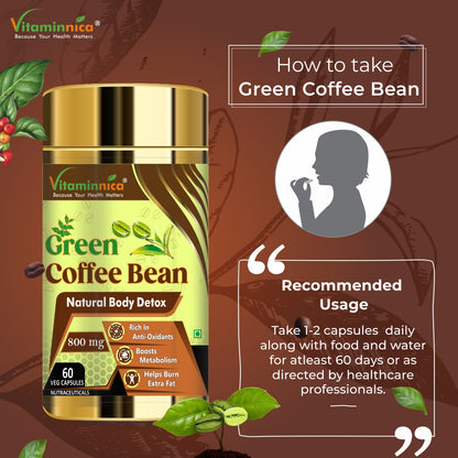 Vitaminnica Green Coffee Bean- 60 Capsules - vitaminnicahealthcare
