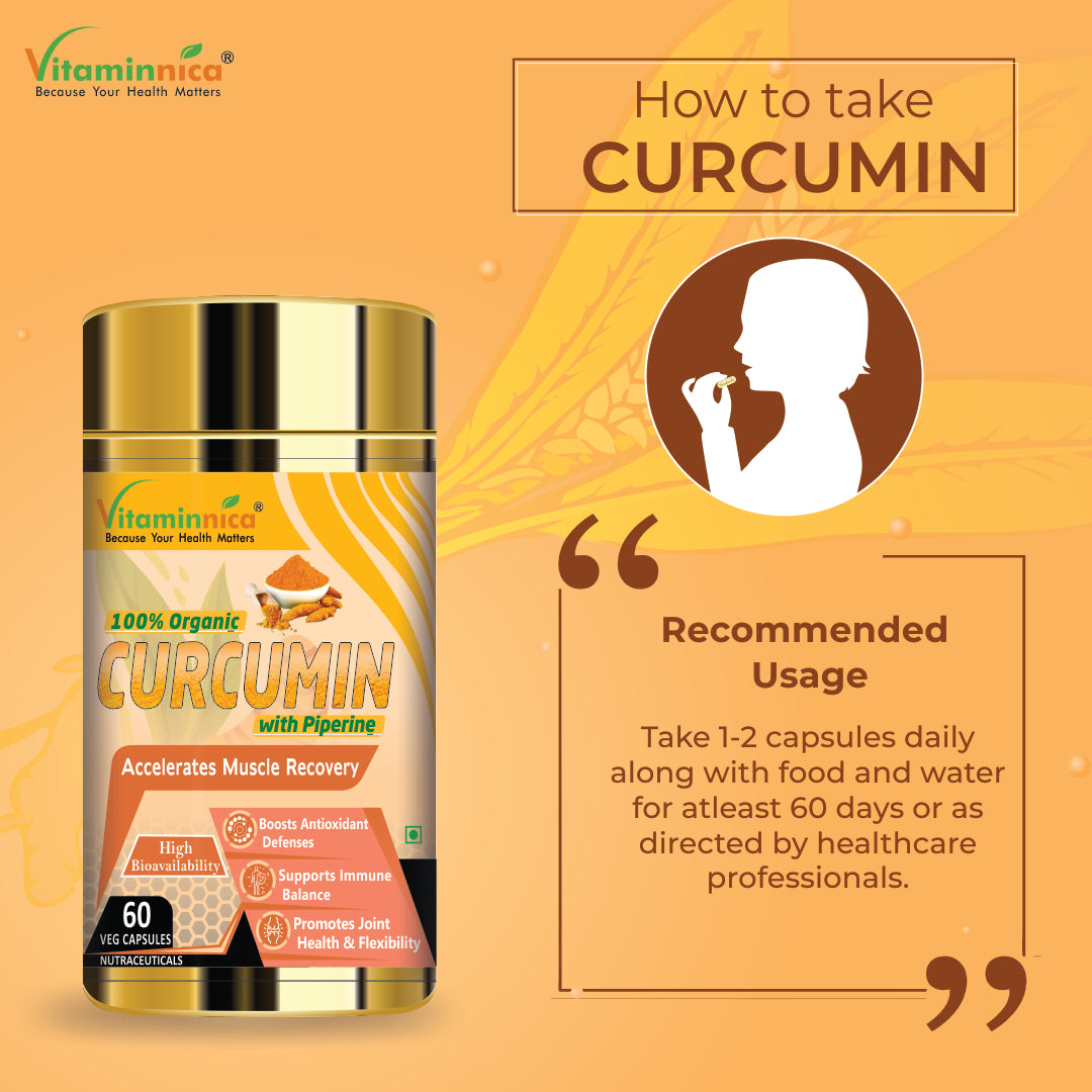Vitaminnica Curcumin- 60 Capsules - vitaminnicahealthcare