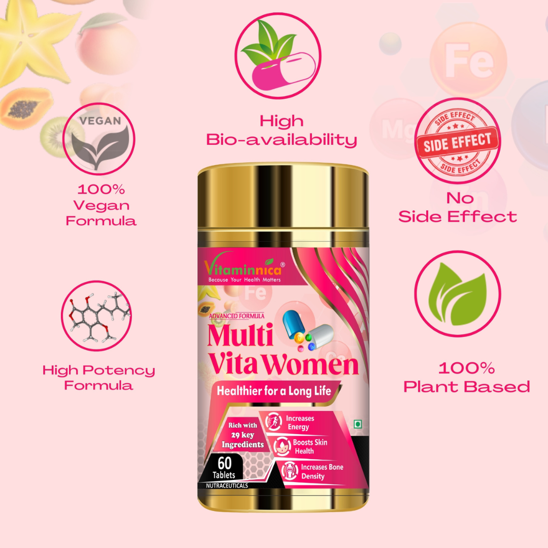 Vitaminnica Multi Vita Women (Multivitamins)- 60 Tablets - vitaminnicahealthcare