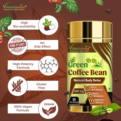 Vitaminnica Green Coffee Bean- 60 Capsules - vitaminnicahealthcare